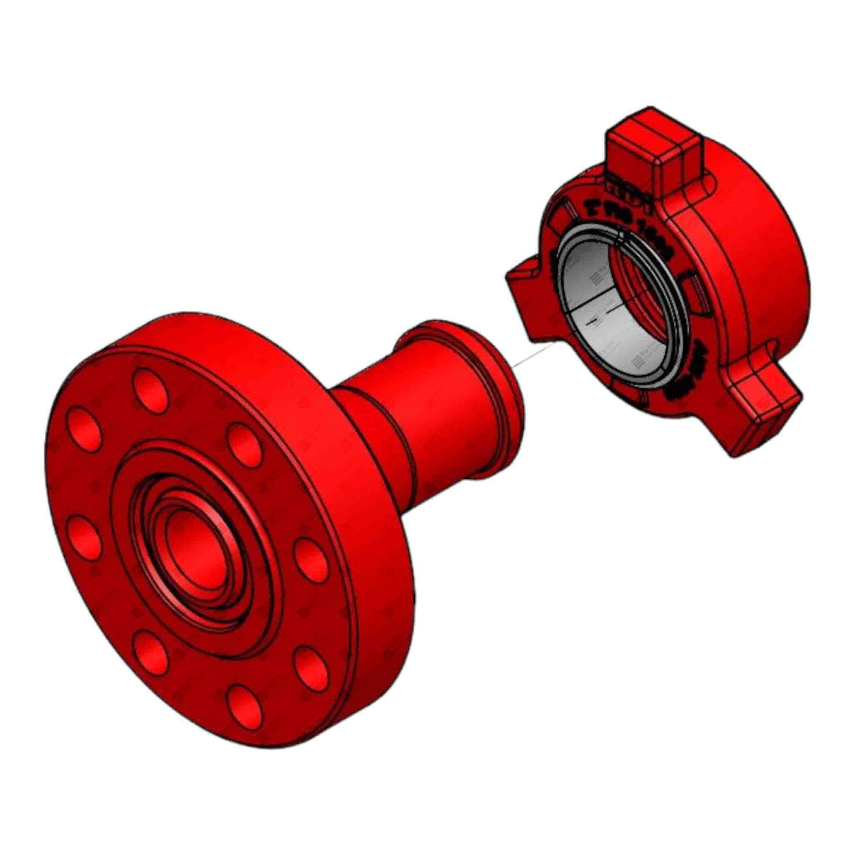 Flange Adapter, 2-1/16" 15M x 2" 1502 M, 15000 psi, STD Service