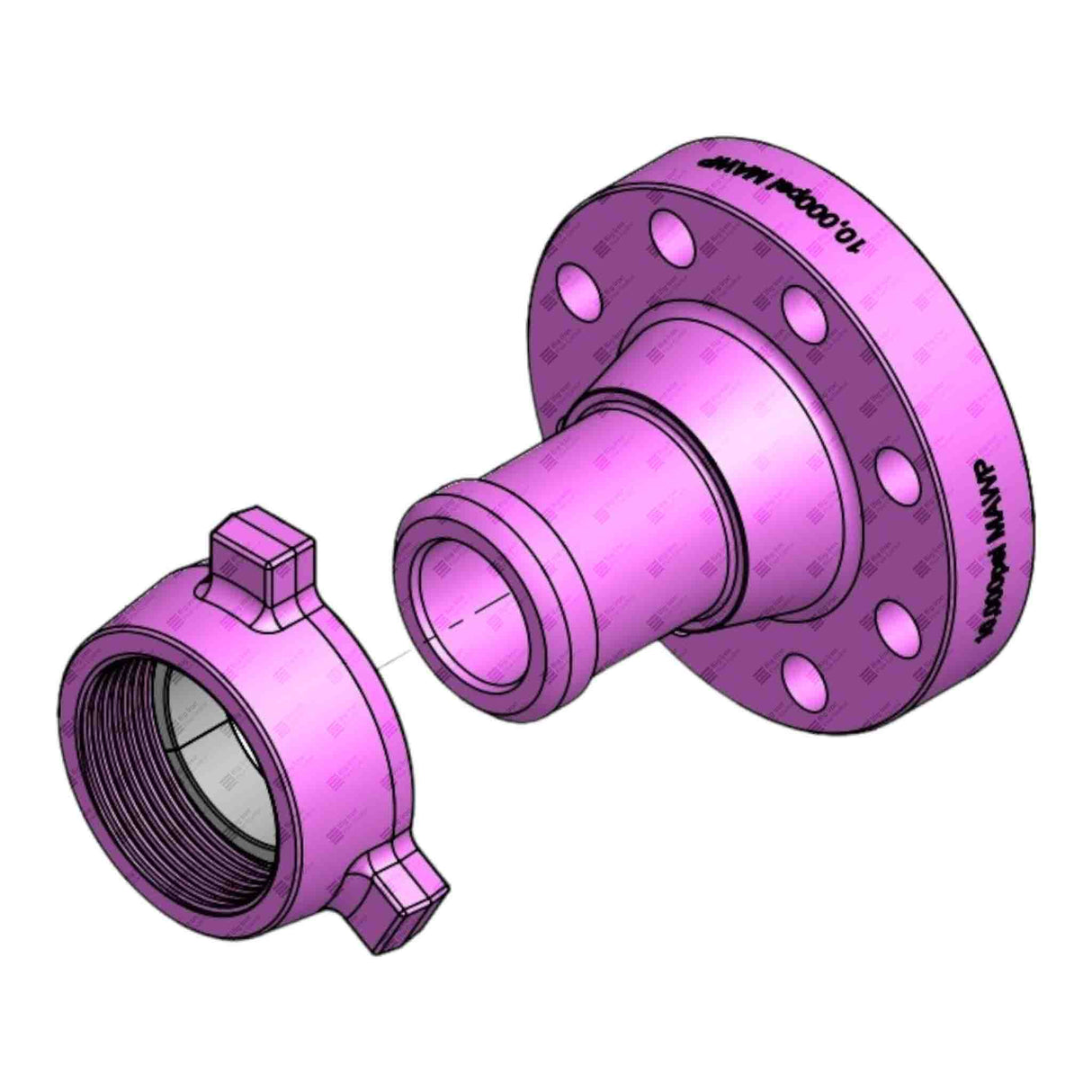 Flange Adapter, 4-1/16" 15M x 4" 1502 M, 10000 psi, Sour Service