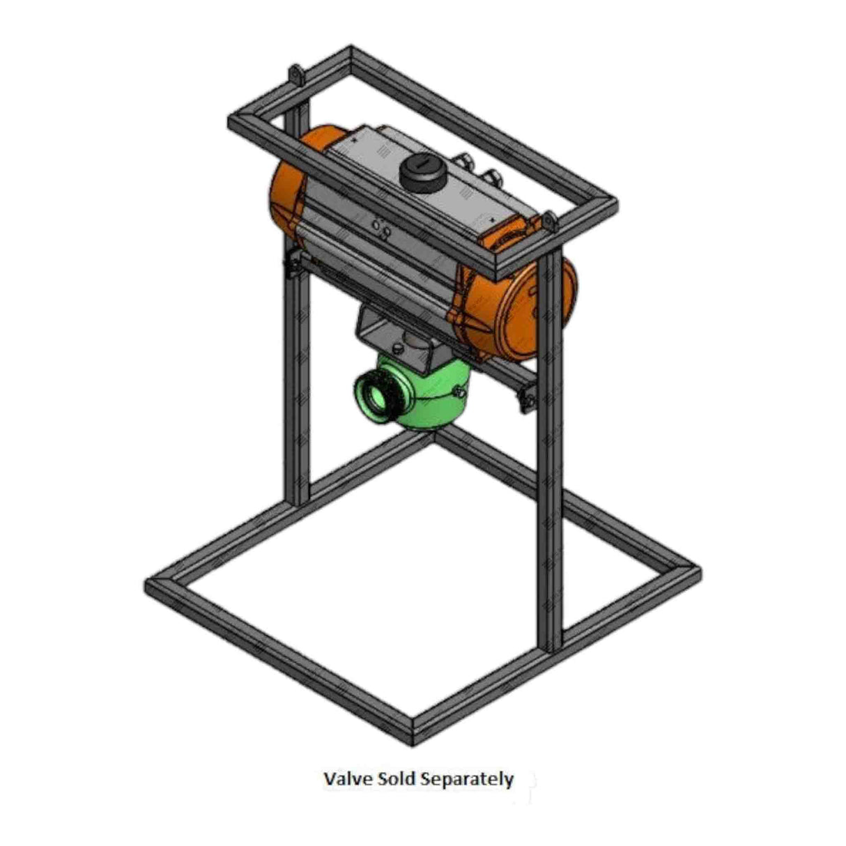 Plug Valve Stand, 3" 1502 Pneumatic Actuated